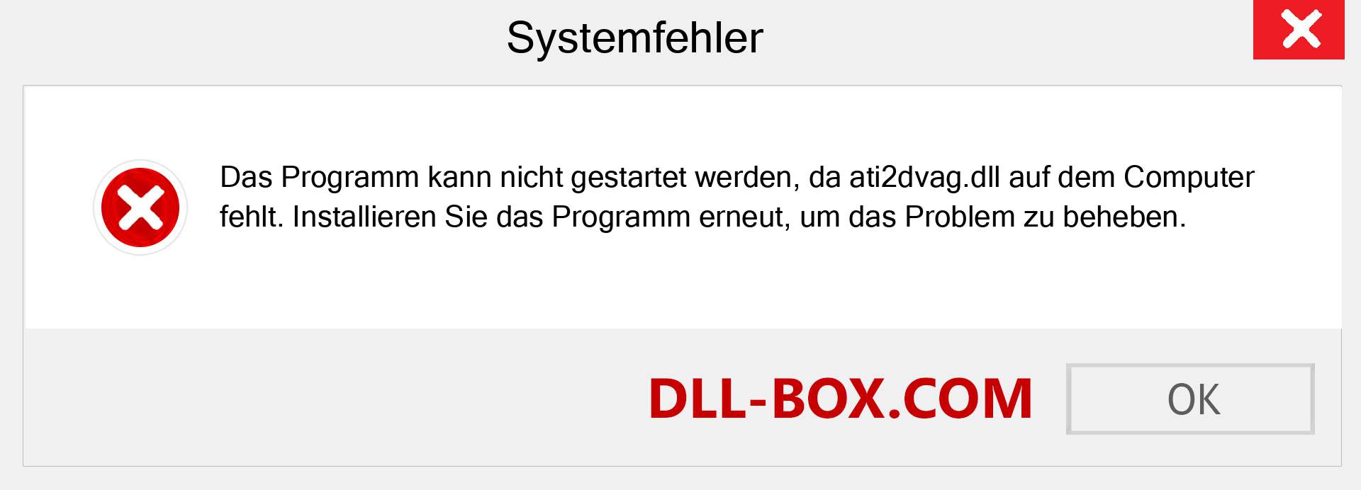 ati2dvag.dll-Datei fehlt?. Download für Windows 7, 8, 10 - Fix ati2dvag dll Missing Error unter Windows, Fotos, Bildern