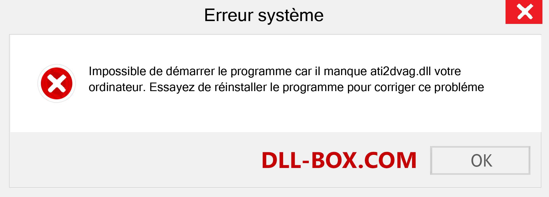 Le fichier ati2dvag.dll est manquant ?. Télécharger pour Windows 7, 8, 10 - Correction de l'erreur manquante ati2dvag dll sur Windows, photos, images